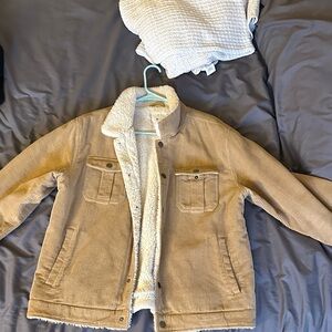 Katin Tan Corduroy Jacket with Sherpa Lining